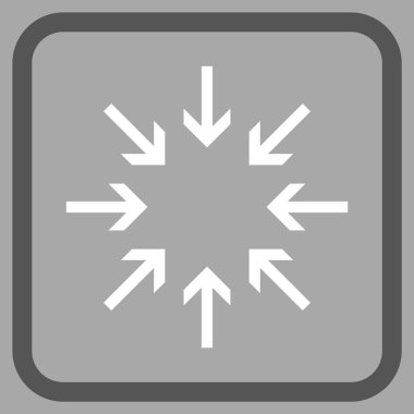 Basınç oklar bir çerçeve içinde simge vektör