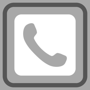 Telefon vektör simgesi bir çerçeve içinde