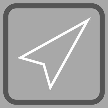 İşaretçiyi doğru yukarı vektör simgesi bir çerçeve içinde