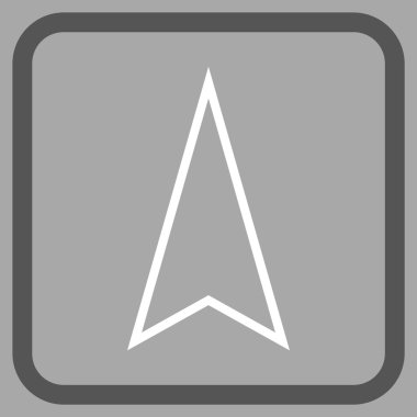 İşaretçi vektör simgesi bir çerçeve içinde yukarı