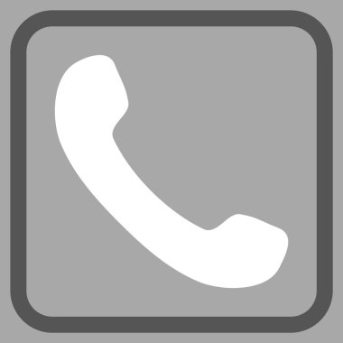 Telefon alıcı vektör simgesi bir çerçeve içinde