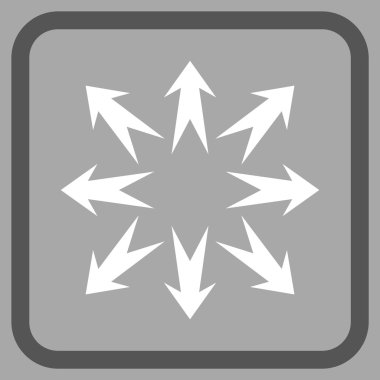 Genişletin okları vektör simgesi bir çerçeve içinde