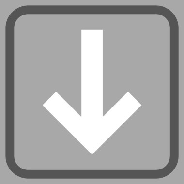 Vektör simgesi bir çerçeve içinde aşağı ok