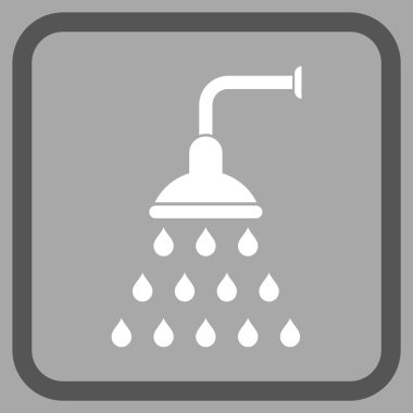 Duş vektör simgesi bir çerçeve içinde