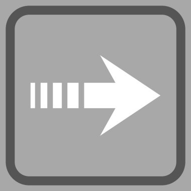 Doğru vektör simgesi bir çerçevede göndermek