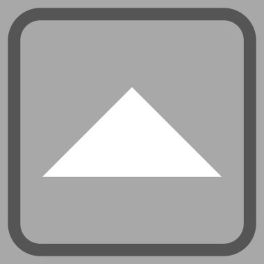 Vektör simgesi bir çerçeve içinde yukarı ok ucu