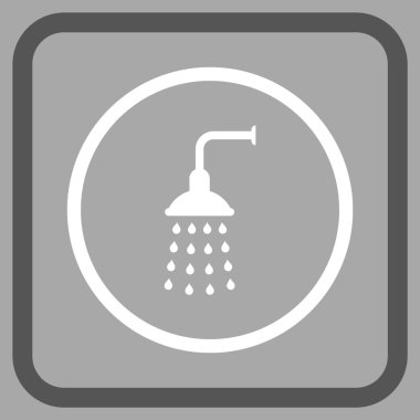 Duş vektör simgesi bir çerçeve içinde