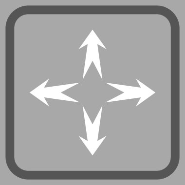 Genişletin okları vektör simgesi bir çerçeve içinde