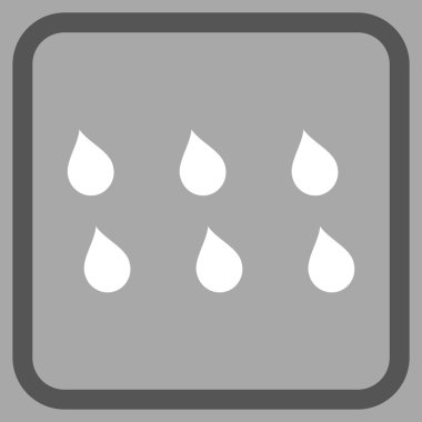 Damla vektör simgesi bir çerçeve içinde