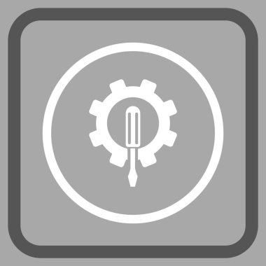 Bir çerçevedeki mühendislik vektör simgesi