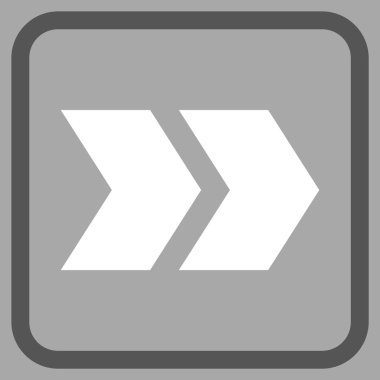 Üst karakter doğru vektör simgesi bir çerçeve içinde