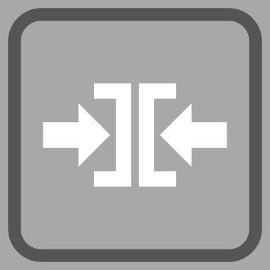 Basın yatay yöndeki vektör simgesi bir çerçeve içinde