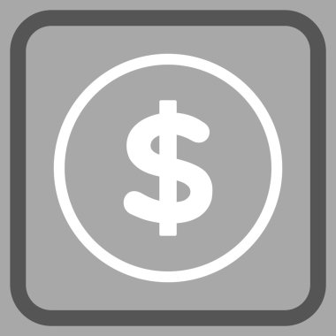 Doları vektör simgesi bir çerçeve içinde