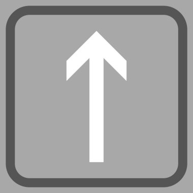 Vektör simgesi bir çerçeve içinde yukarı ok