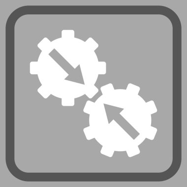 Dişli Tümleştirme vektör simgesi bir çerçeve içinde