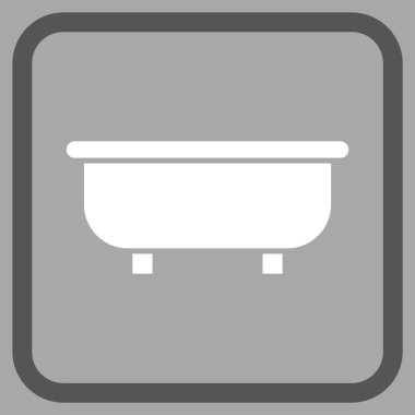 Küvet vektör simgesi bir çerçeve içinde