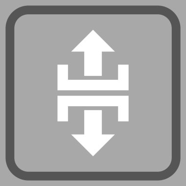 Düşey yönde vektör simgesi bir çerçeve içinde bölmek