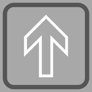 Vektör simgesi bir çerçeve içinde yukarı ok