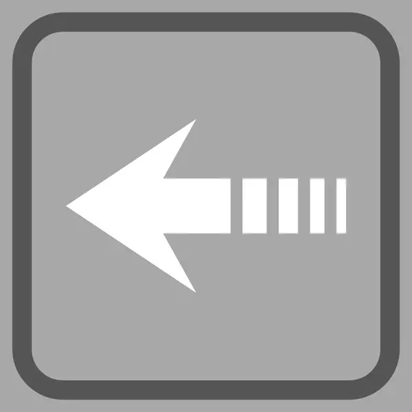 Enviar icono de vector izquierdo en un marco — Vector de stock