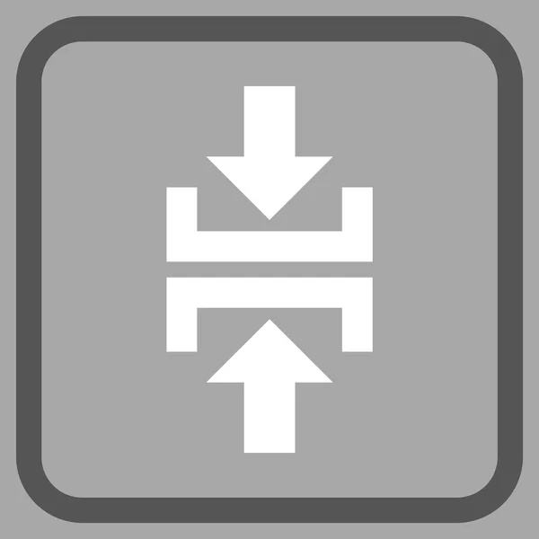 Naciśnij przycisk kierunek pionowy wektor ikona w ramce — Wektor stockowy