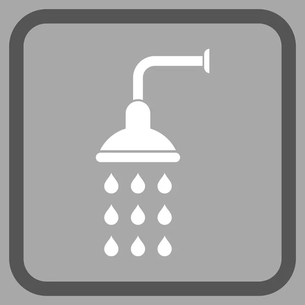 Icône vectorielle de douche dans un cadre — Image vectorielle