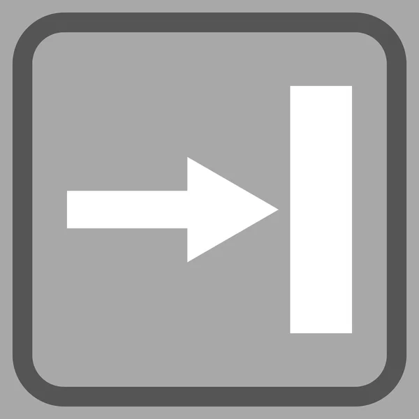 Sposta l'icona vettoriale destra in una cornice — Vettoriale Stock