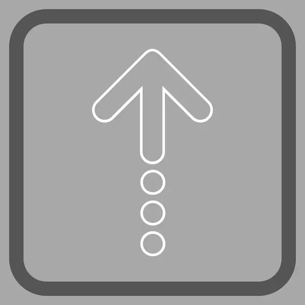 Skicka upp vektor ikonen i en ram — Stock vektor
