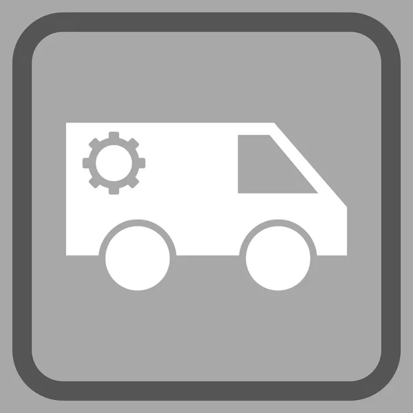 Icône vectorielle de voiture de service dans un cadre — Image vectorielle