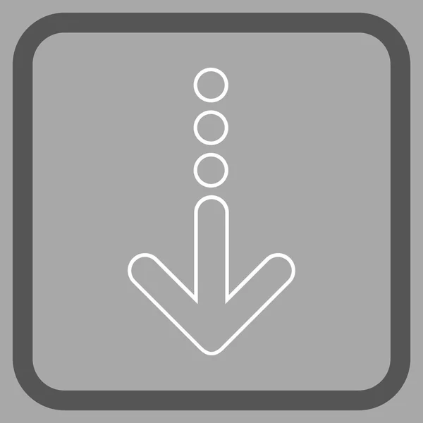 Enviar abajo icono de vector en un marco — Archivo Imágenes Vectoriales