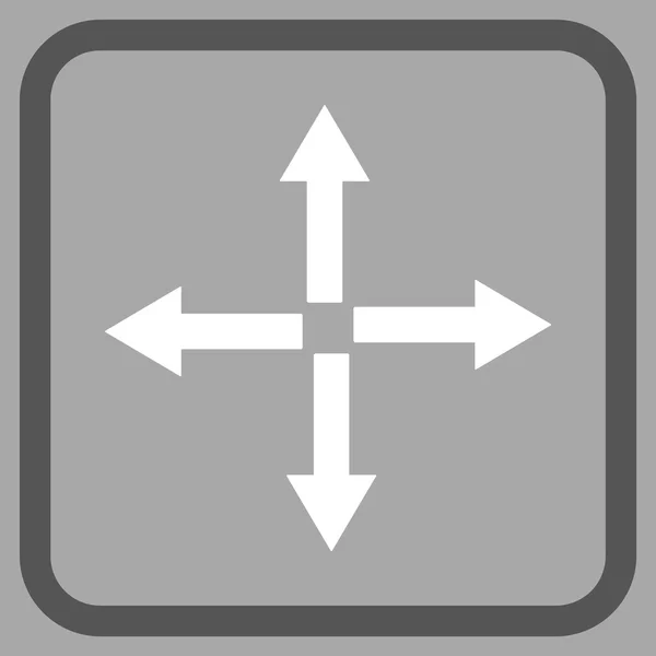 Expandir Flechas Vector icono en un marco — Archivo Imágenes Vectoriales
