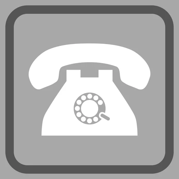 Icono del vector del teléfono de pulso en un marco — Vector de stock