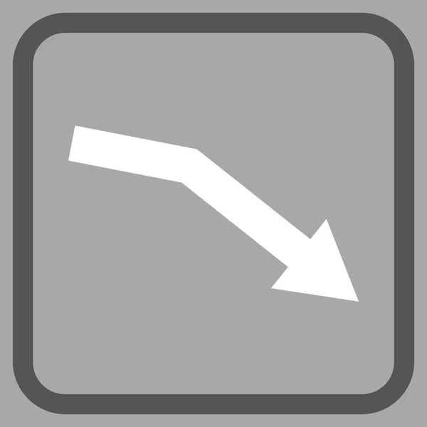 Fallar tendencia Vector icono en un marco — Vector de stock
