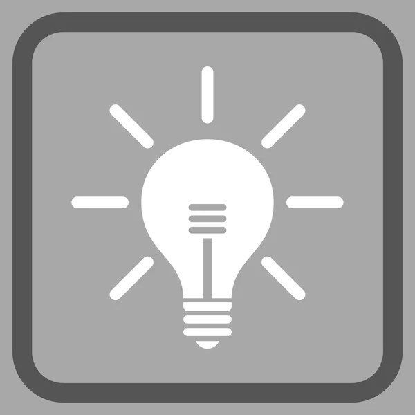 Light Bulb vektor ikonen i en ram — Stock vektor
