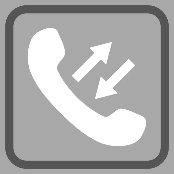 Telefon sprechendes Vektor-Symbol in einem Rahmen — Stockvektor