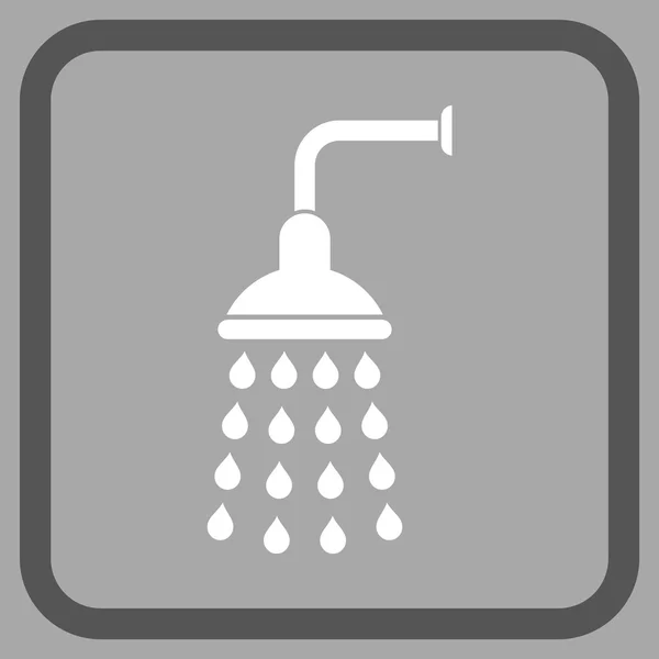 Icône vectorielle de douche dans un cadre — Image vectorielle