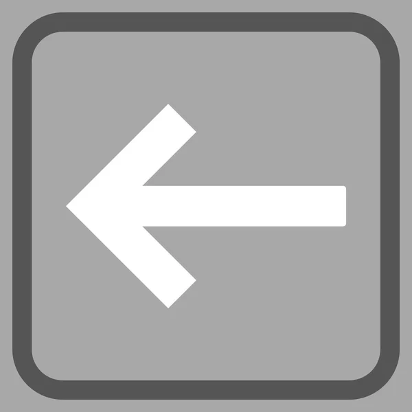 Icône vectorielle flèche gauche dans un cadre — Image vectorielle