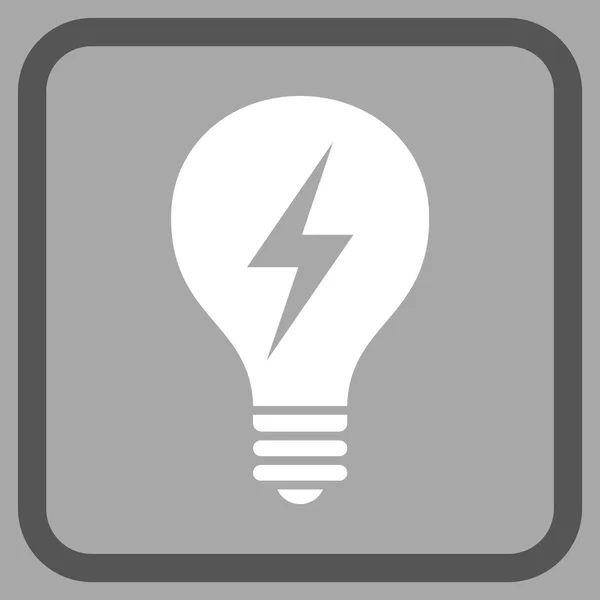 Elektrická žárovka vektorové ikony v rámečku — Stockový vektor