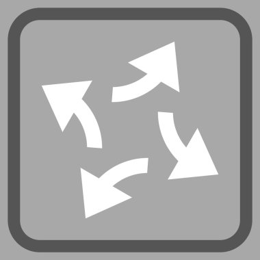 Santrifüj oklar bir çerçeve içinde simge vektör