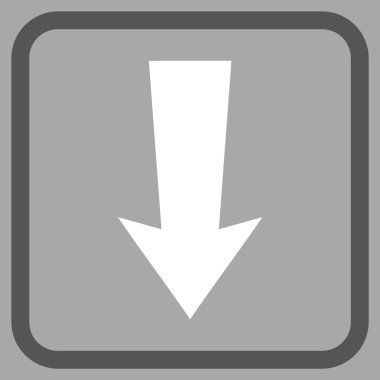 Vektör simgesi bir çerçeve içinde aşağı ok