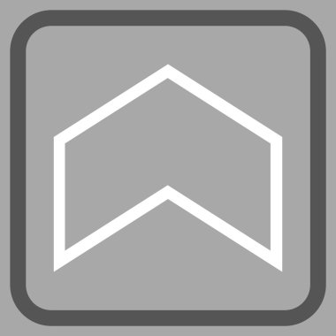 Vektör simgesi bir çerçeve içinde yukarı ok ucu