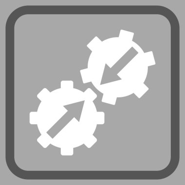 Dişli Tümleştirme vektör simgesi bir çerçeve içinde