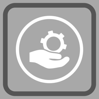 Bir çerçevedeki mühendislik hizmeti vektör simgesi