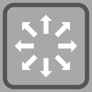 Oklar vektör simgesi bir çerçeve içinde patlayabilir