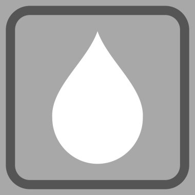 Damla vektör simgesi bir çerçeve içinde