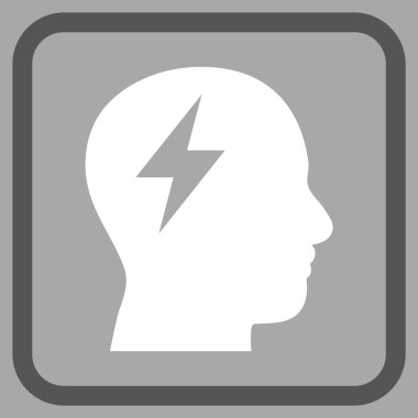 Beyin fırtınası vektör simgesi bir çerçeve içinde