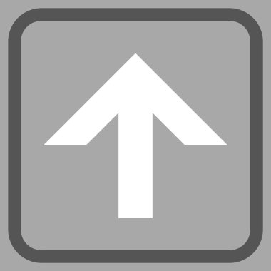 Vektör simgesi bir çerçeve içinde yukarı ok