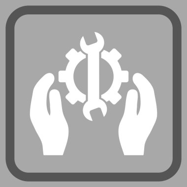 Onarım hizmeti vektör simgesi bir çerçeve içinde