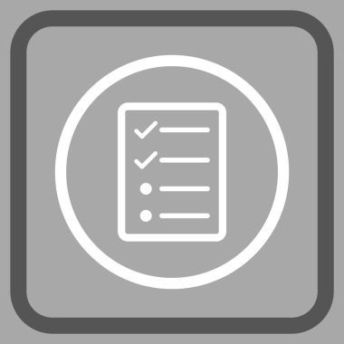 Denetim listesi sayfa vektör simgesi bir çerçeve içinde