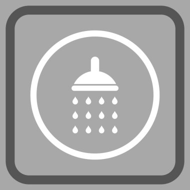 Duş vektör simgesi bir çerçeve içinde