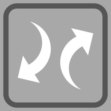 Exchange oklar bir çerçeve içinde simge vektör